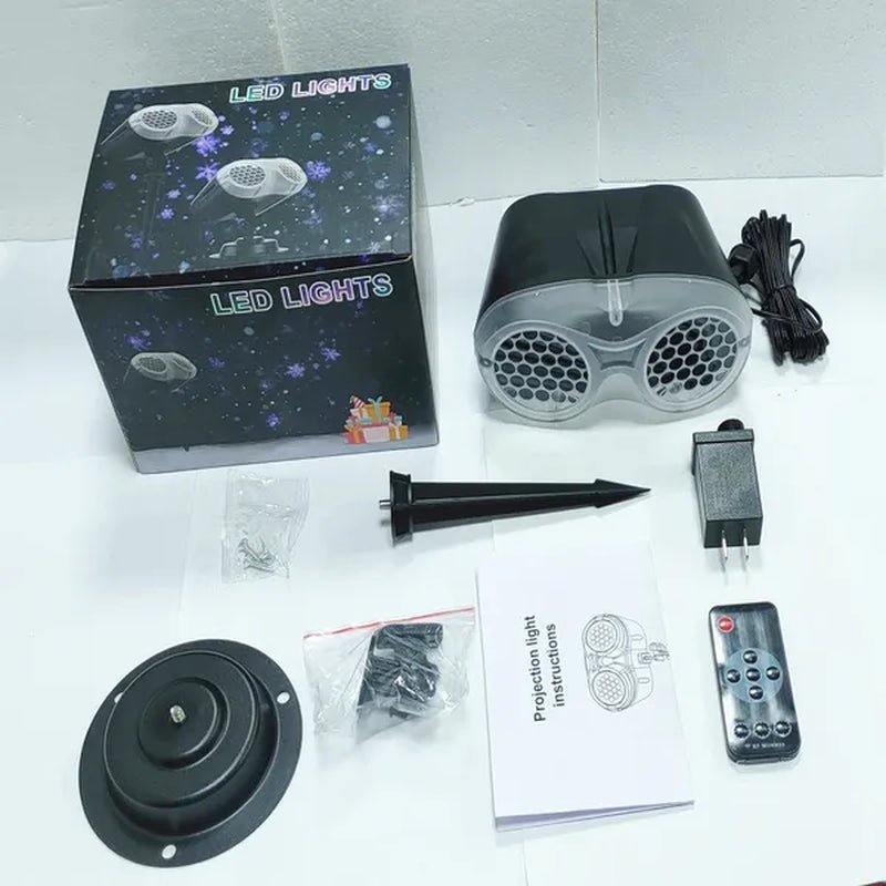 Christmas Projector Lights, Indoor Outdoor LED Snowflake Projector, Remote Control IP65 Waterproof Projection Lamp, for Christmas, Wedding, Party