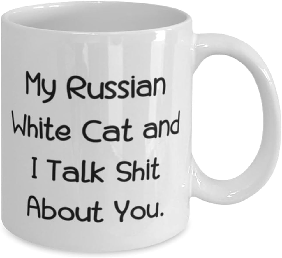 Special Russian White Cat 11Oz 15Oz Mug, My Russian White Cat and I, Gifts for Cat Lovers, Present from Friends, Cup for Russian White Cat
