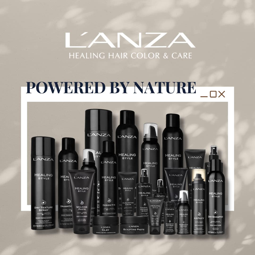 L'ANZA Healing Style Mega Gel with Strong Hold Effect, Nourishes and Refreshes the Hair While Styling, with Keratin, Alcohol-Free Formula, and UV Rays Protection to Prevent Damage (6.8 Fl Oz)