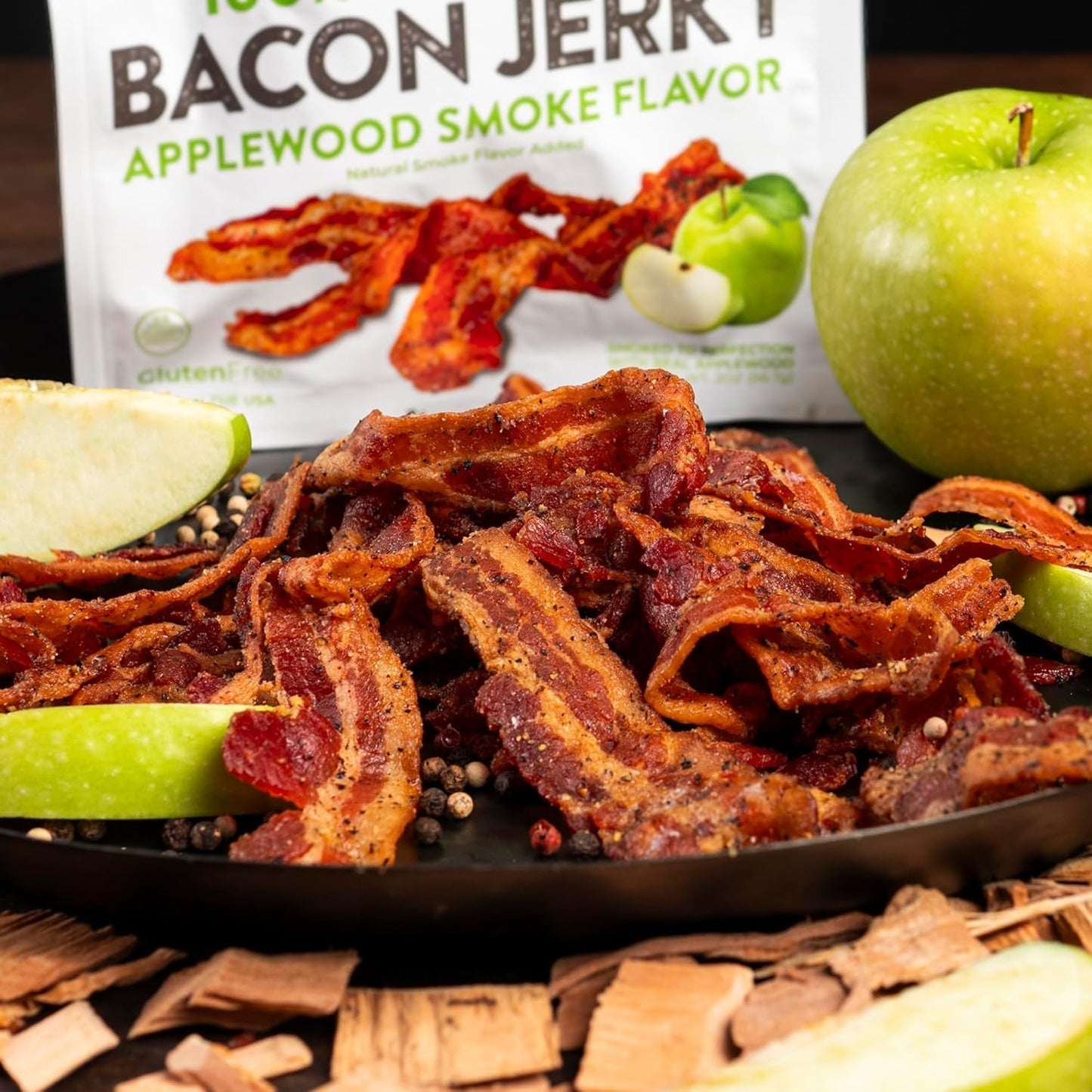 Bacon Jerky Variety Pack, Tender, Flavorful, Easy to Chew Bacon Jerky with up to 24G Protein per Bag, Gift Basket for Men, Unique Gifts for Men, Food Gifts (5 Bags)