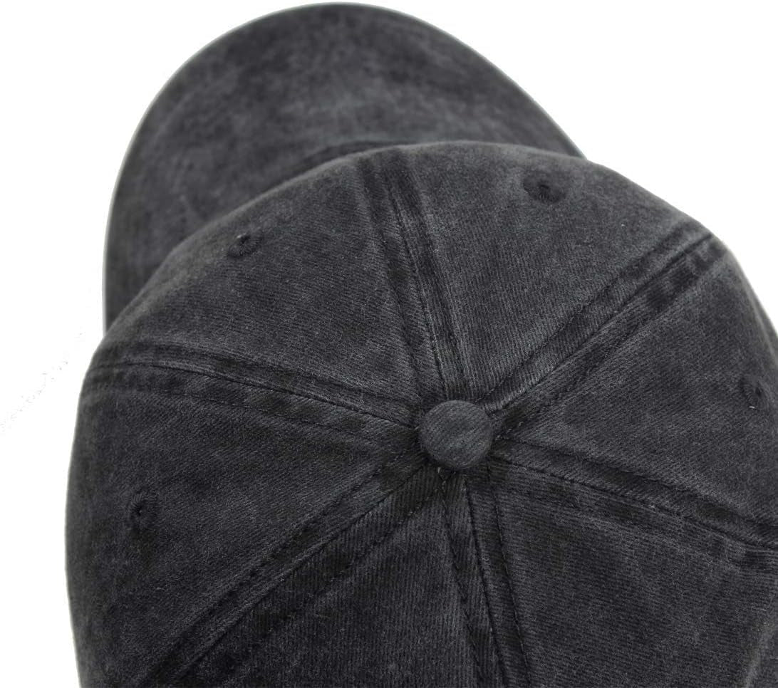 Men Women Washed Distressed Twill Cotton Baseball Cap Vintage Adjustable Dad Hat
