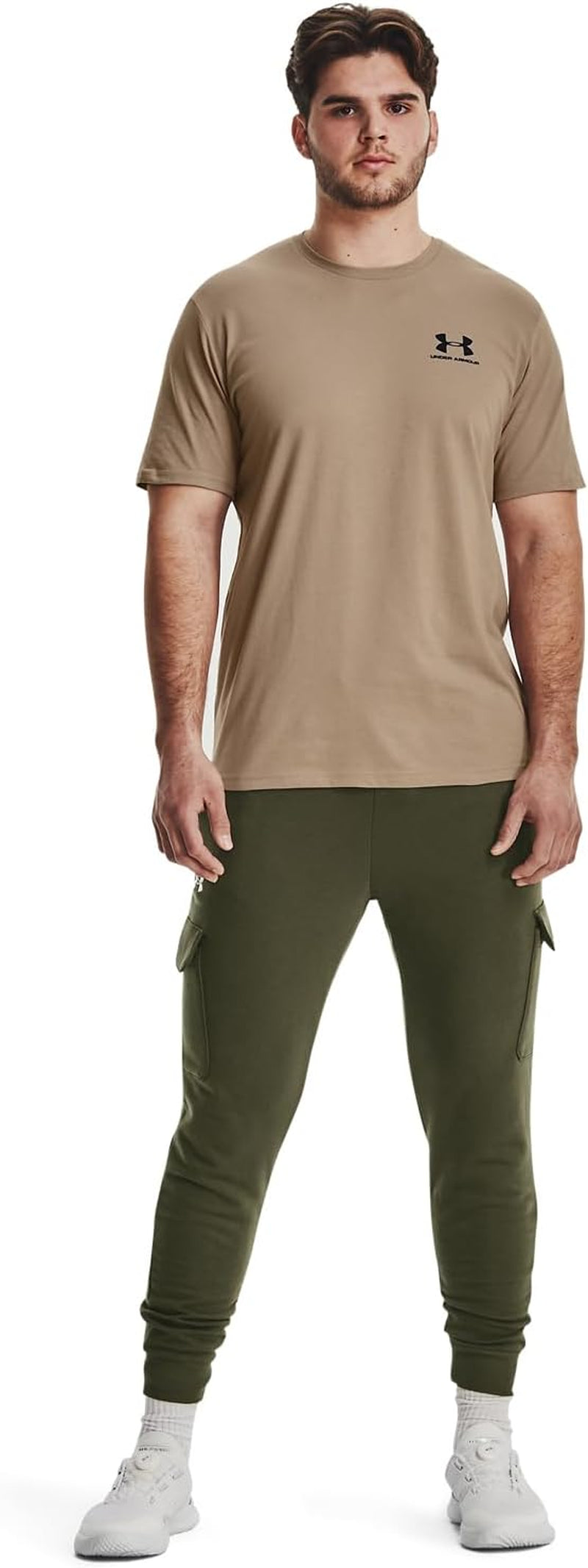 Men'S Sportstyle Left Chest Short-Sleeve T-Shirt , (237) Sahara / / Black , Medium
