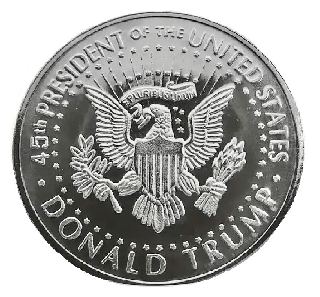 SILVER PLATED Donald J. Trump 2024 President W/Display Case Masters Coins