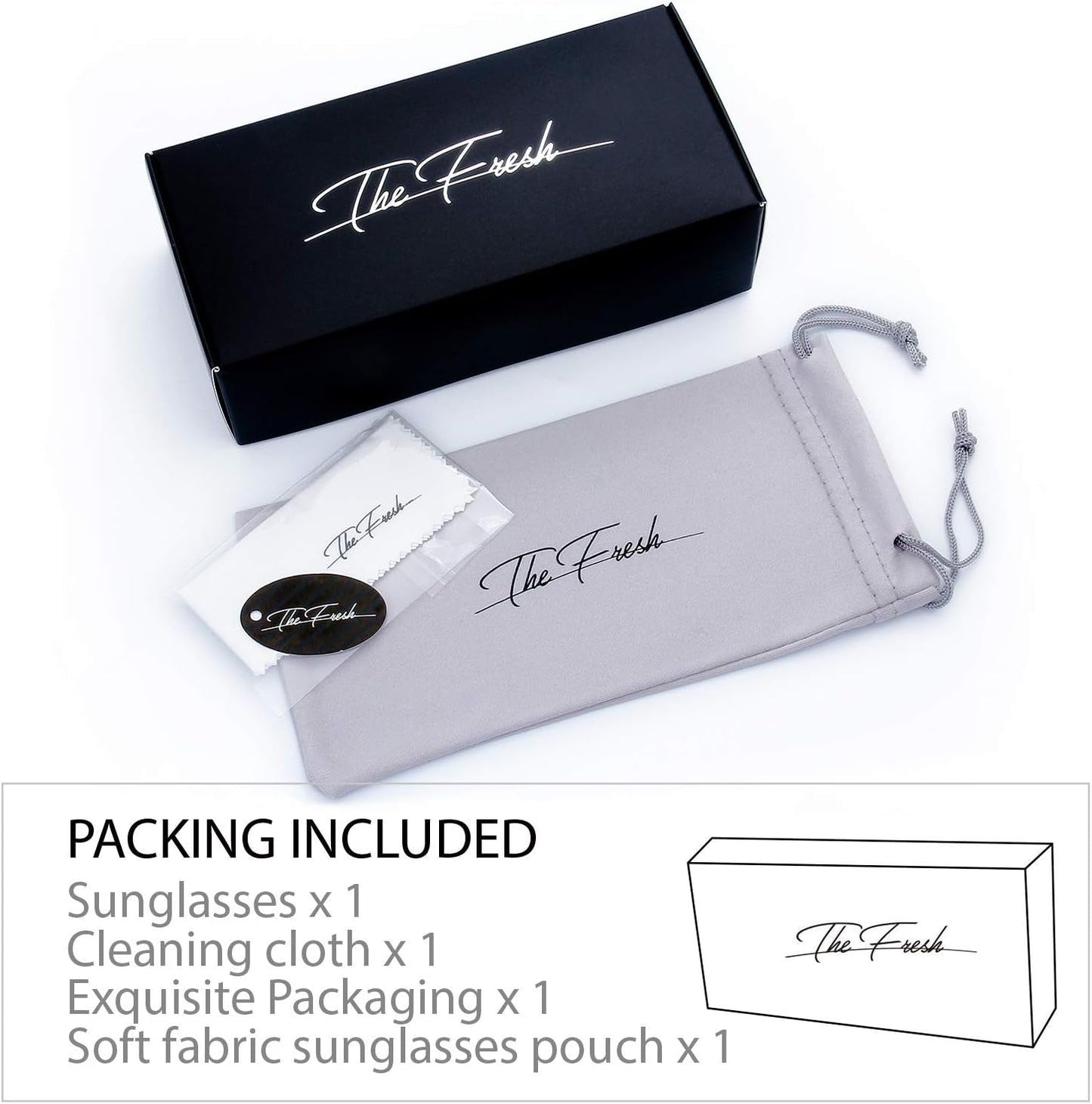 Women'S Oversized Square Jackie O Cat Eye Hybrid Butterfly Fashion Sunglasses - Exquisite Packaging
