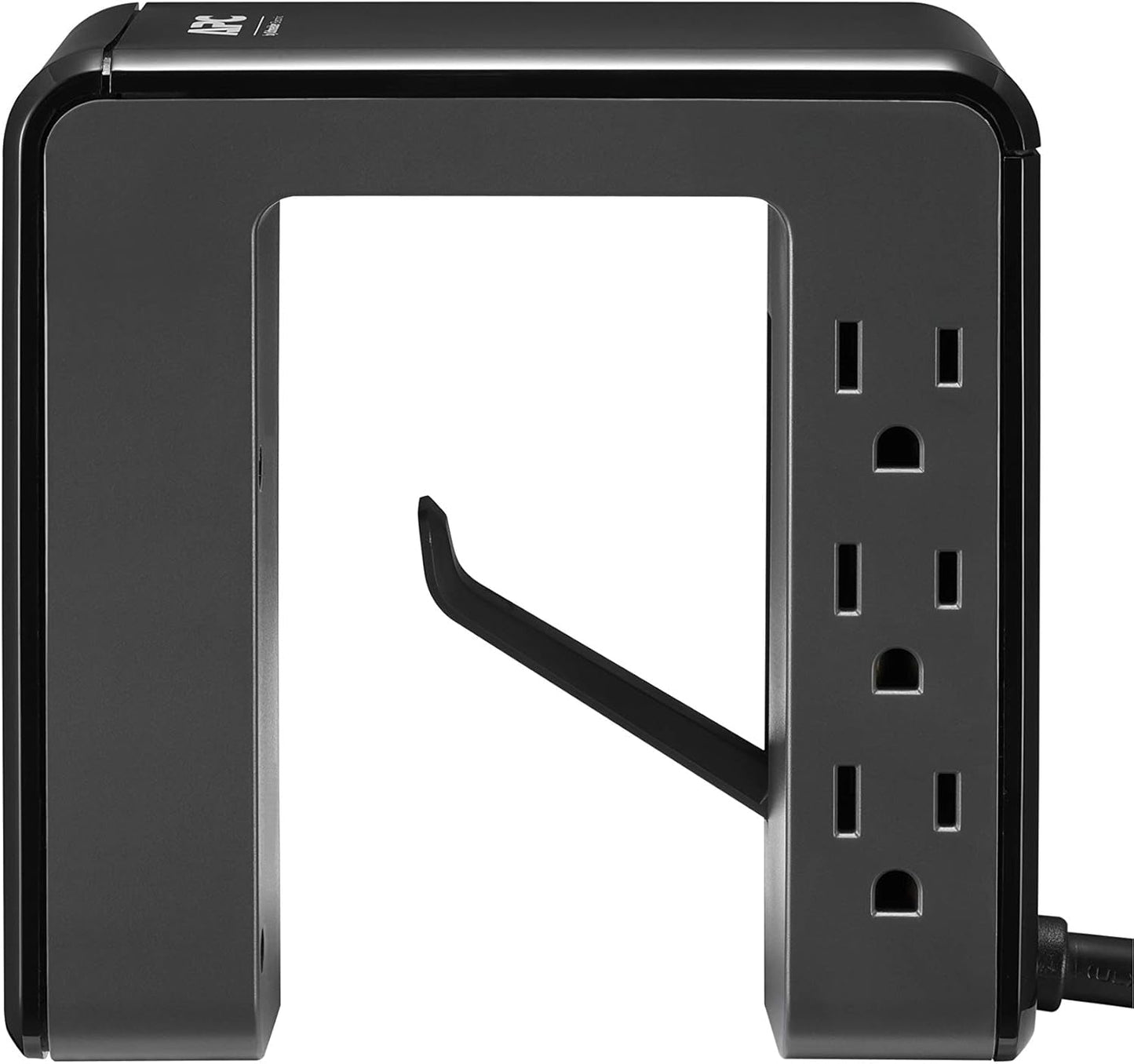 Desk Mount Power Station PE6U4, U-Shaped Surge Protector with USB Ports (4), Desk Clamp, 6 Outlet, 1080 Joules Black