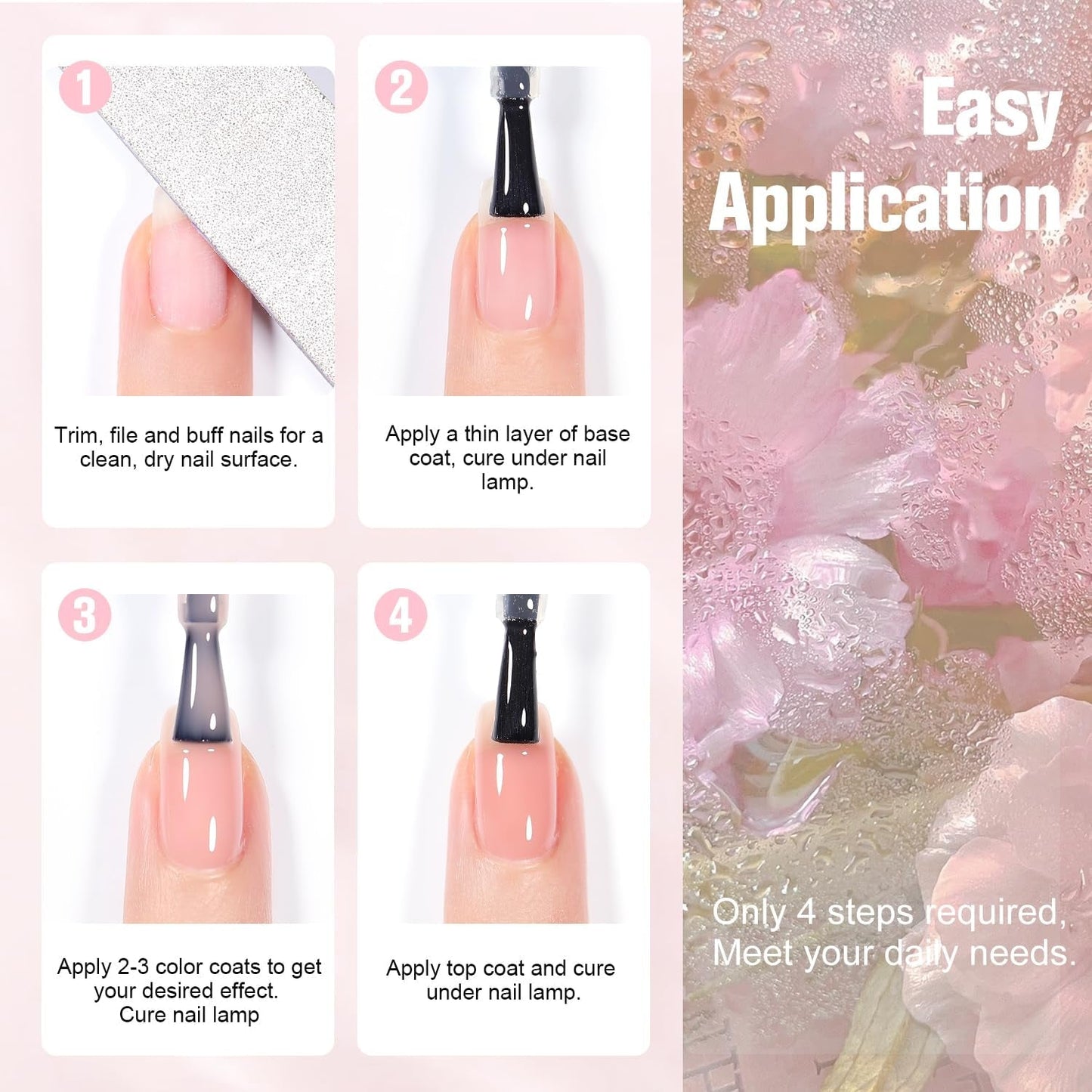 Jelly Nude Gel Nail Polish Set, 10Pcs Sheer Milky White Pink Transparent Gel Polish Kit UV LED Nail Gel Polish Colors Varnish Nail Art DIY Salon 7ML