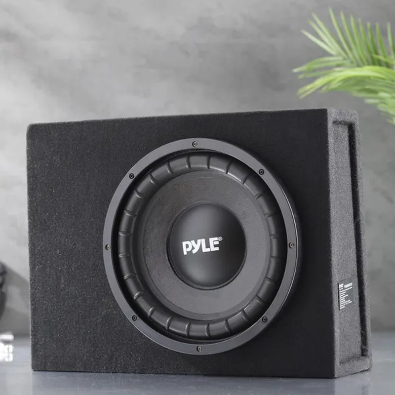 Pyle 12 in 600 Watt Mount Car Audio Subwoofer Box System Seal Design (Open Box)