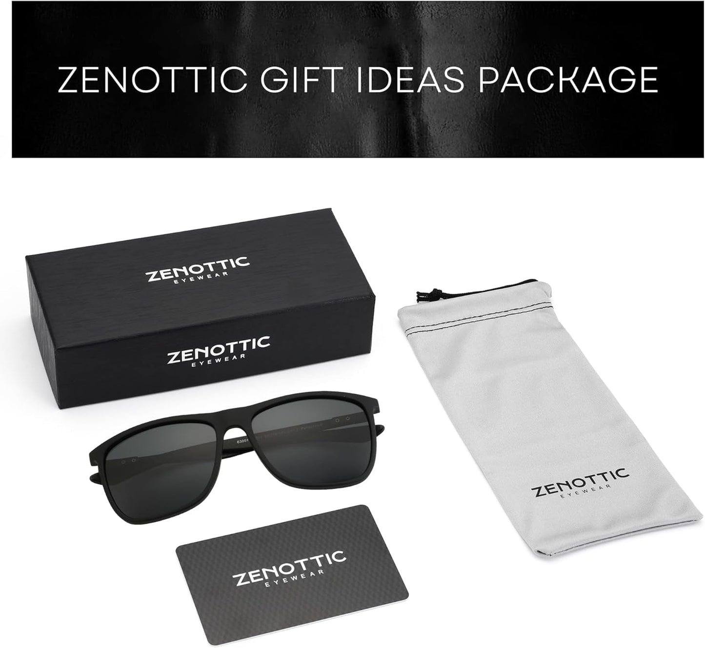Square Polarized Sunglasses for Men Ultralight Carbon Fiber Sun Glasses Driving Fishing Golf Sports UV400 Protection