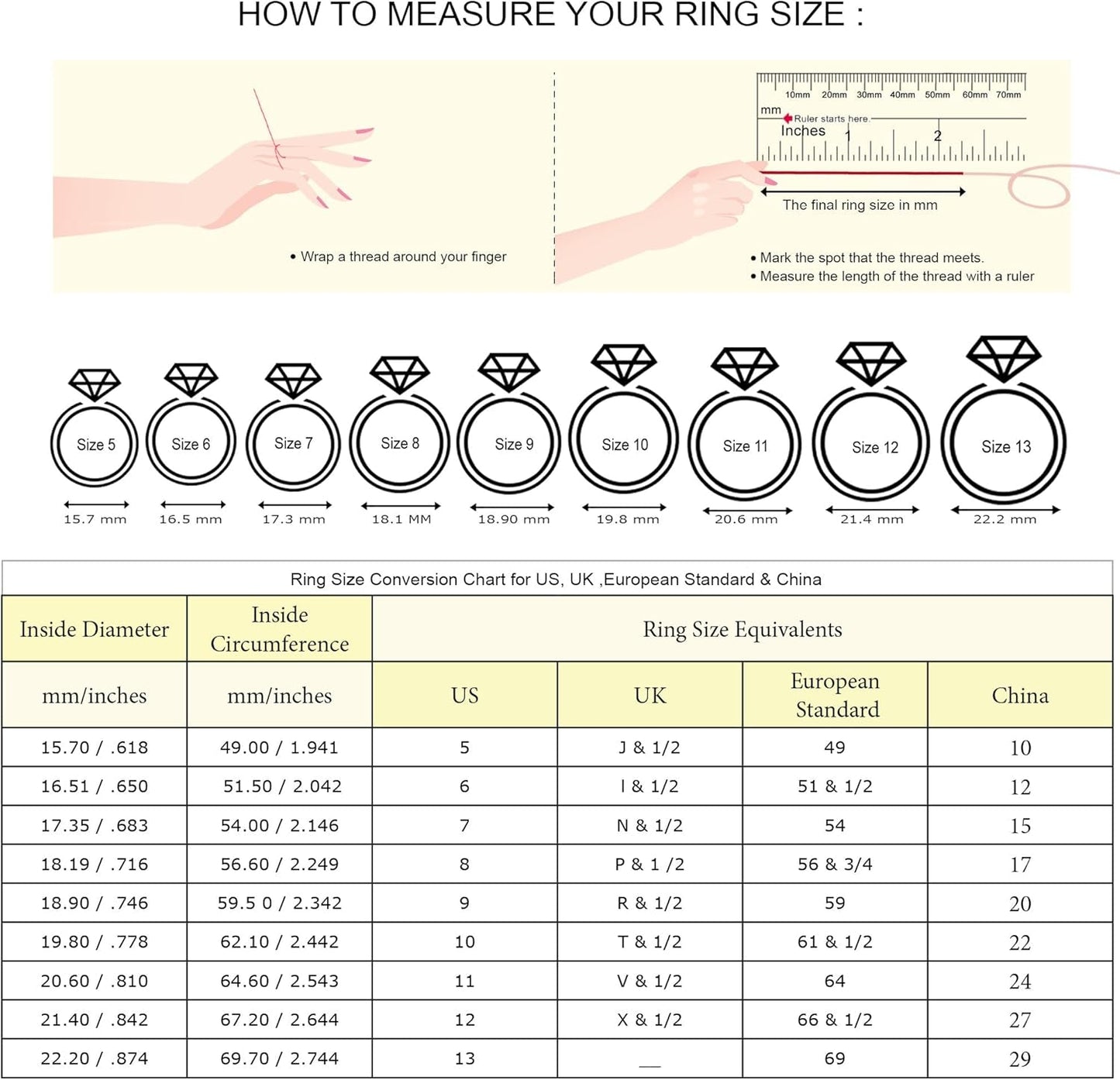14X10MM Emerald Cut Gemstone Birthstone Solitaire Engagement Ring for Women | 18K Yellow Gold Plated Silver | Wedding Anniversary Ring for Women | Available in Size 5, 6, 7, 8, 9