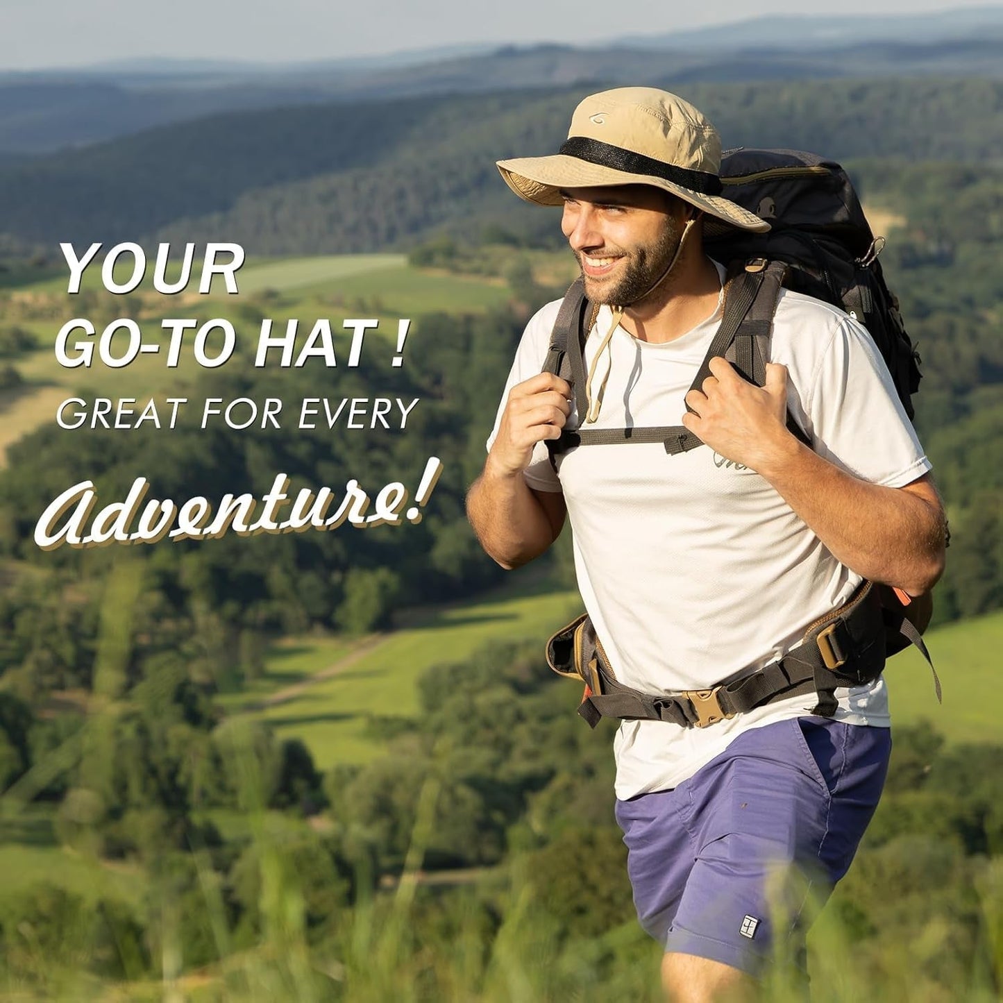 Oversized XL XXL Men'S UV 50 Waterproof Packable Mesh Sun Hat Bucket Bonnie Beach Hiking Fishing