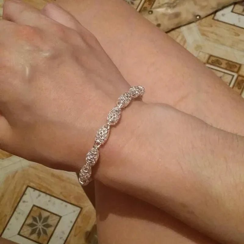 Exquisite Women's 925 Sterling Silver Fashion Bracelet
