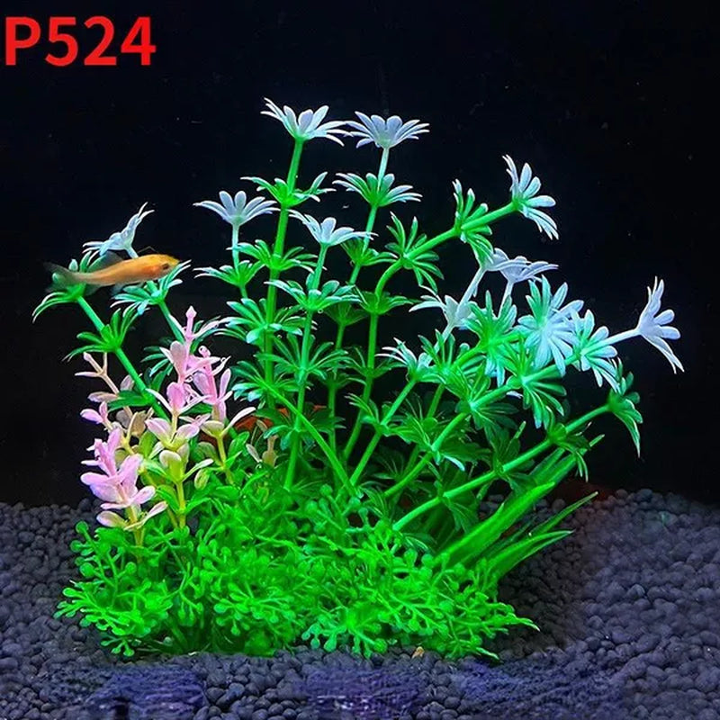 1Pcs Artificial Aquarium Decor Plants Water Weeds Ornament Aquatic Plant Fish Tank Grass Decoration Accessories
