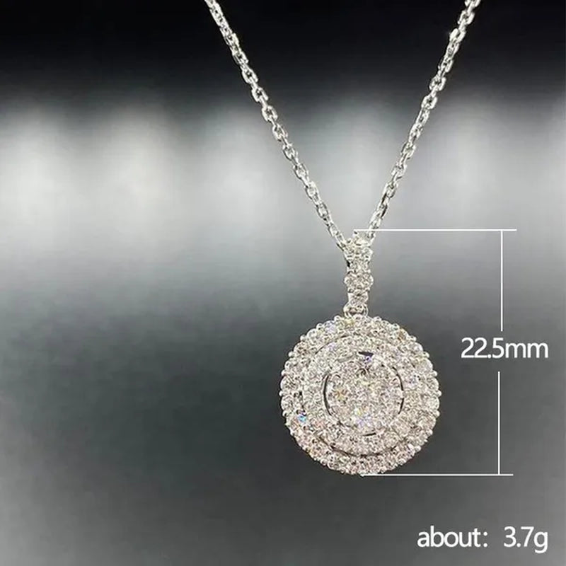 Exquisite Micro Inlay Bright Zircon Pendant Necklace for Women Bridal Wedding Jewelry Valentine Gifts
