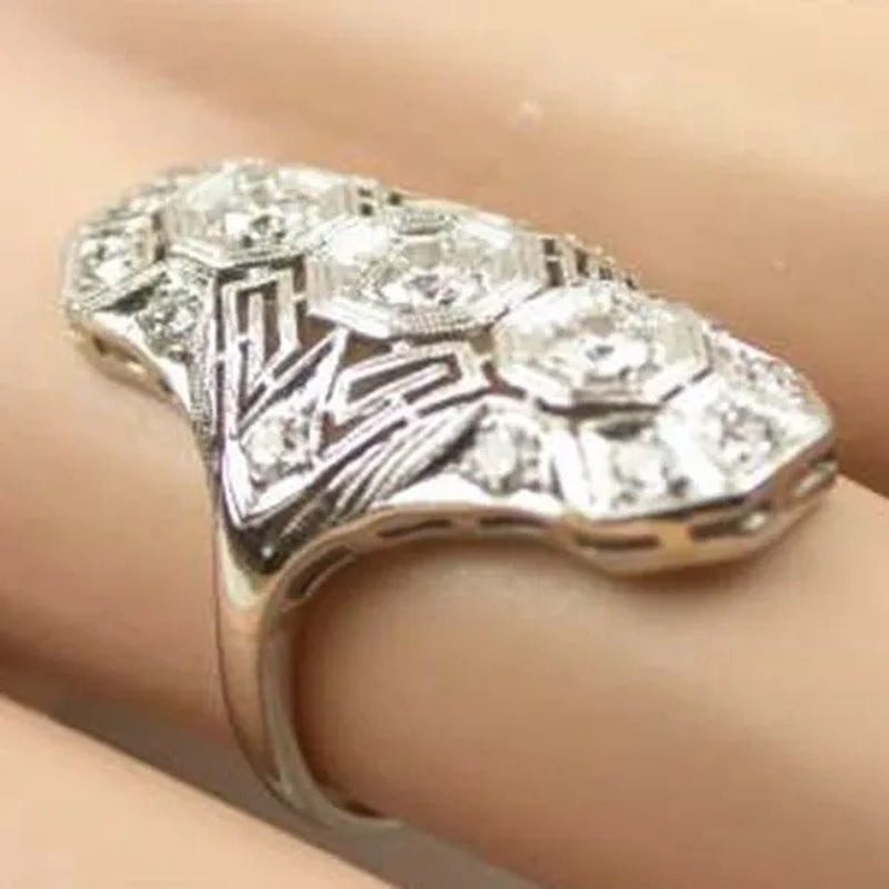 Noble Wedding Ring Anniversary Gift Party Engagement Women Jewelry Size 5-11#