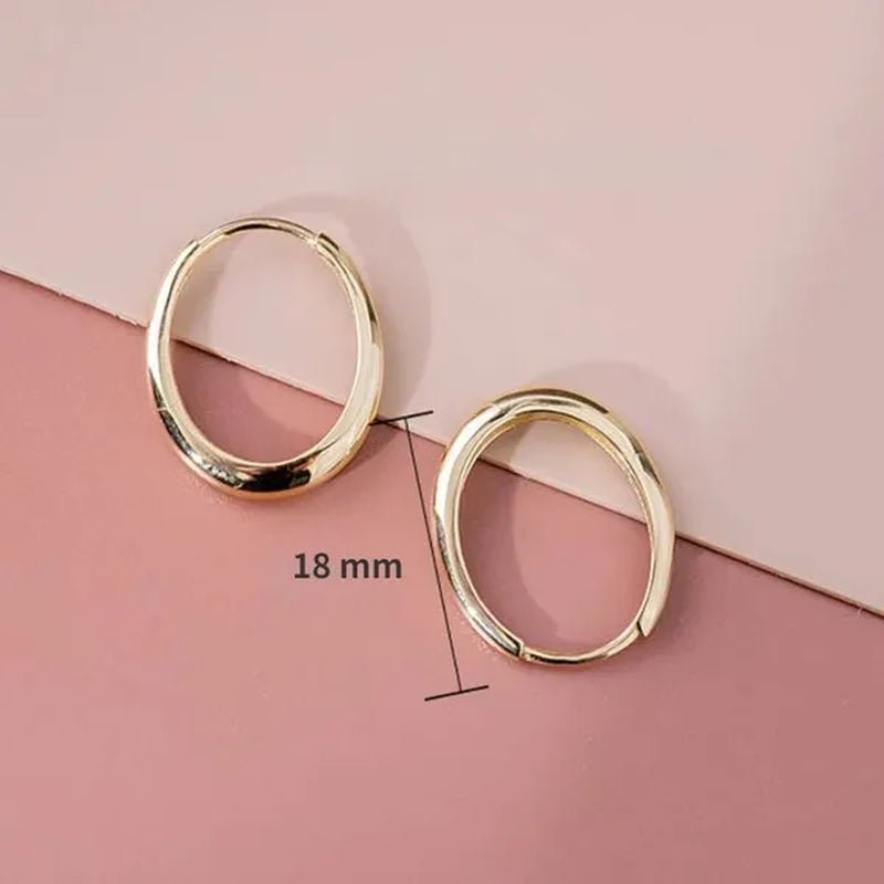 Gold Plated Hoop Earrings for Women Casual Party Simple Circle Earrings Jewelry