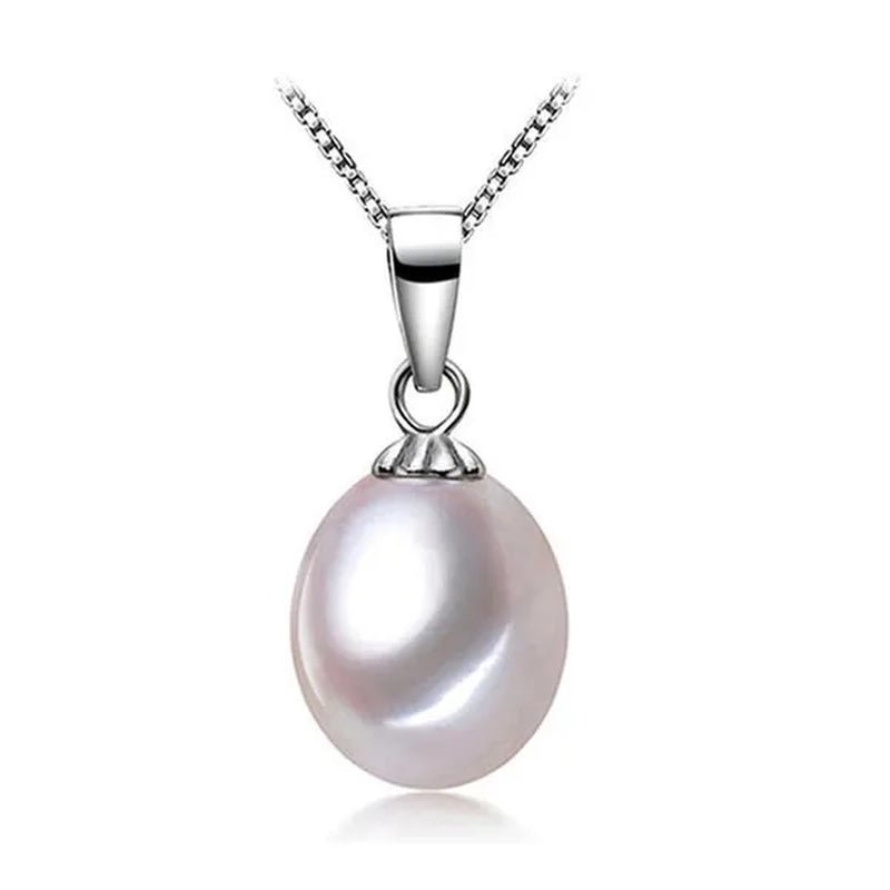 Majesty Diamonds MDS170084 Freshwater Pearls Solitaire Pendant Necklace in .925 Sterling Silver - WORLD TIME VISITS