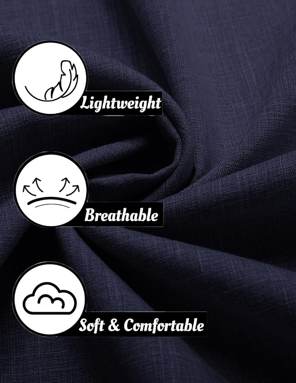 Mens Linen Shirt Short Sleeve Button down Shirts Casual Plaid Collar Summer Beach Shirts