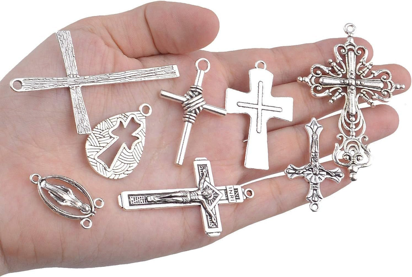 Mixed Jesus Christ Cross Crucifix Dangle Pendant