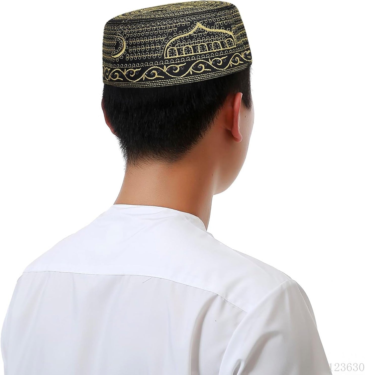 Muslim Prayer Hat for Men Worship Hat Islamic Muslim Prayer Hats Cap Beanie Headwear for Ramadan Eid