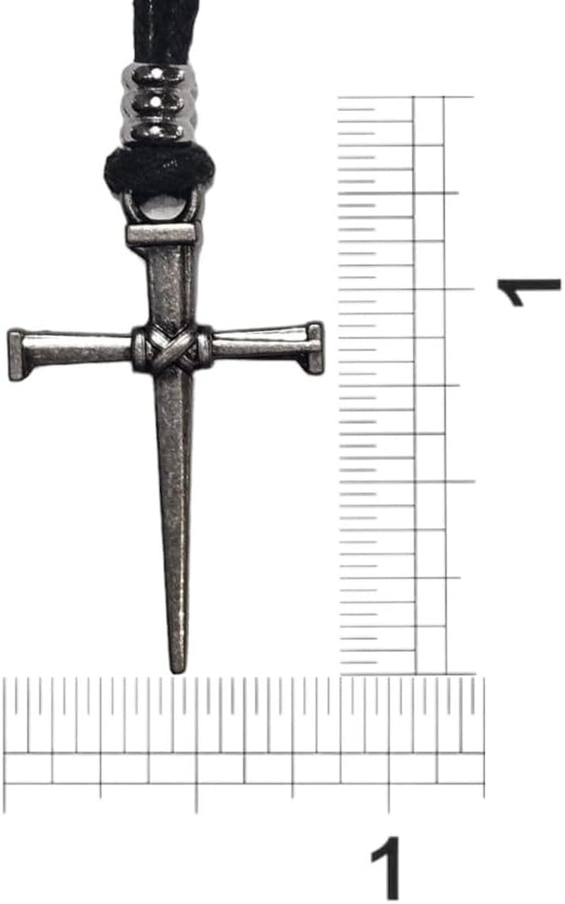 Nail & Cross on Adjustable Cord Necklace