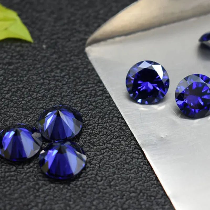 Natural Cutting Round Tanzania Sapphire ruby Corundum Spinel Mosaic Jewelry DIY Blue red Gem AAAAA