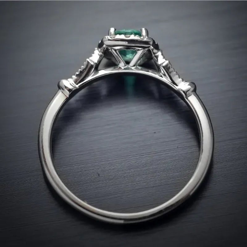 New and Noble Aquamarine/Ruby/green Zircon AAA Ring Gold-plated Jewelry Engagement Ring