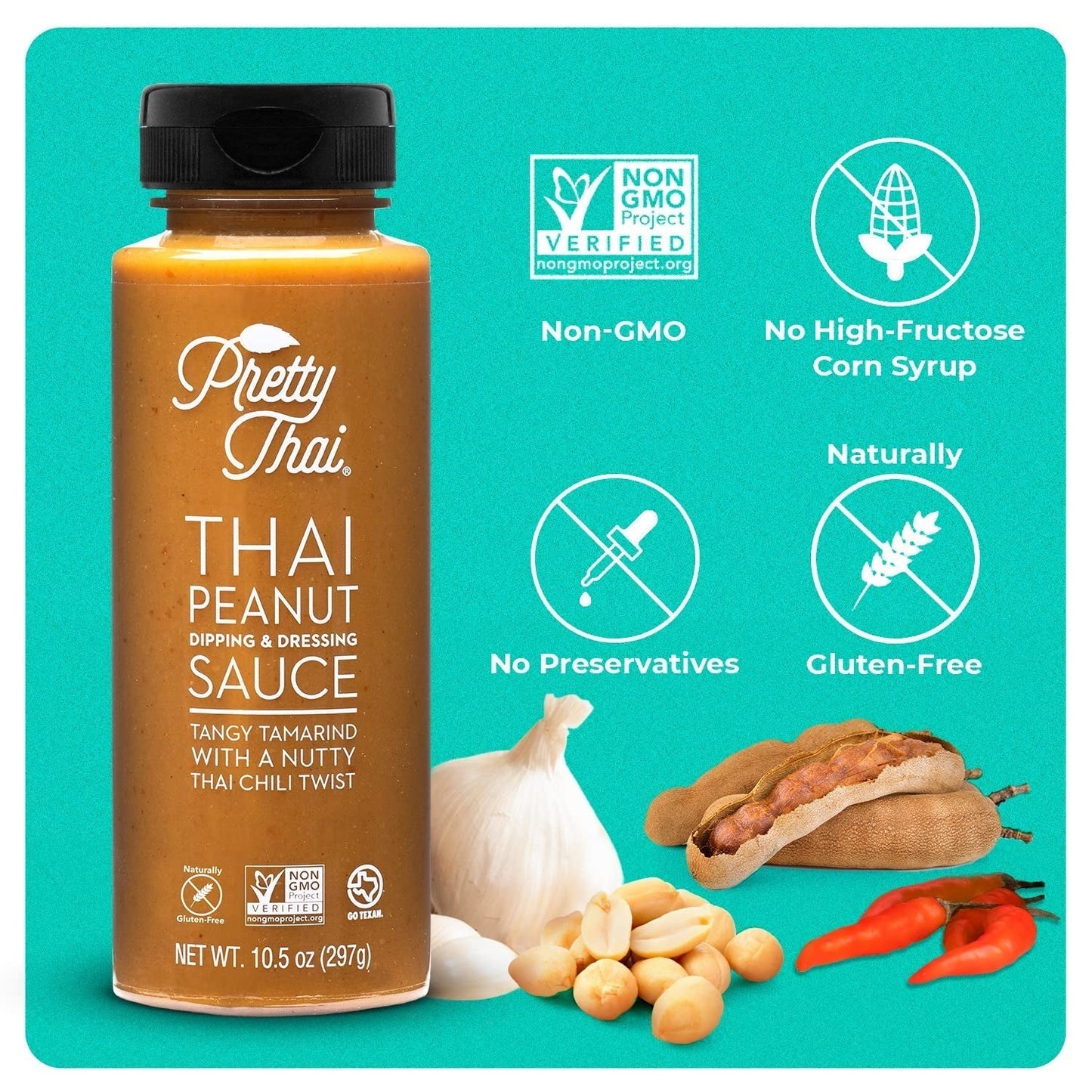 Peanut Sauce, Gluten Free Certified Non-Gmo Vegan Authentic Stir Fry, Dressing, Rice Seasoning, Condiment & Dipping Sauce, 100% Natural