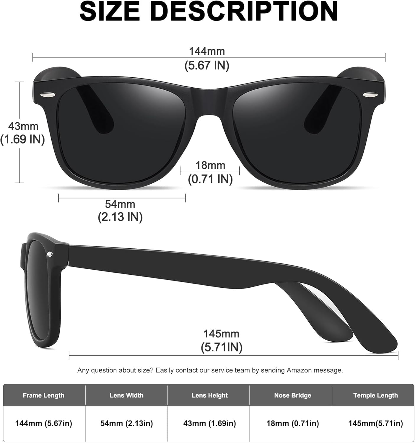 Polarized Sunglasses for Women Men Classic Retro Trendy Driving Sun Glasses UV400 Protection (3 Pack)