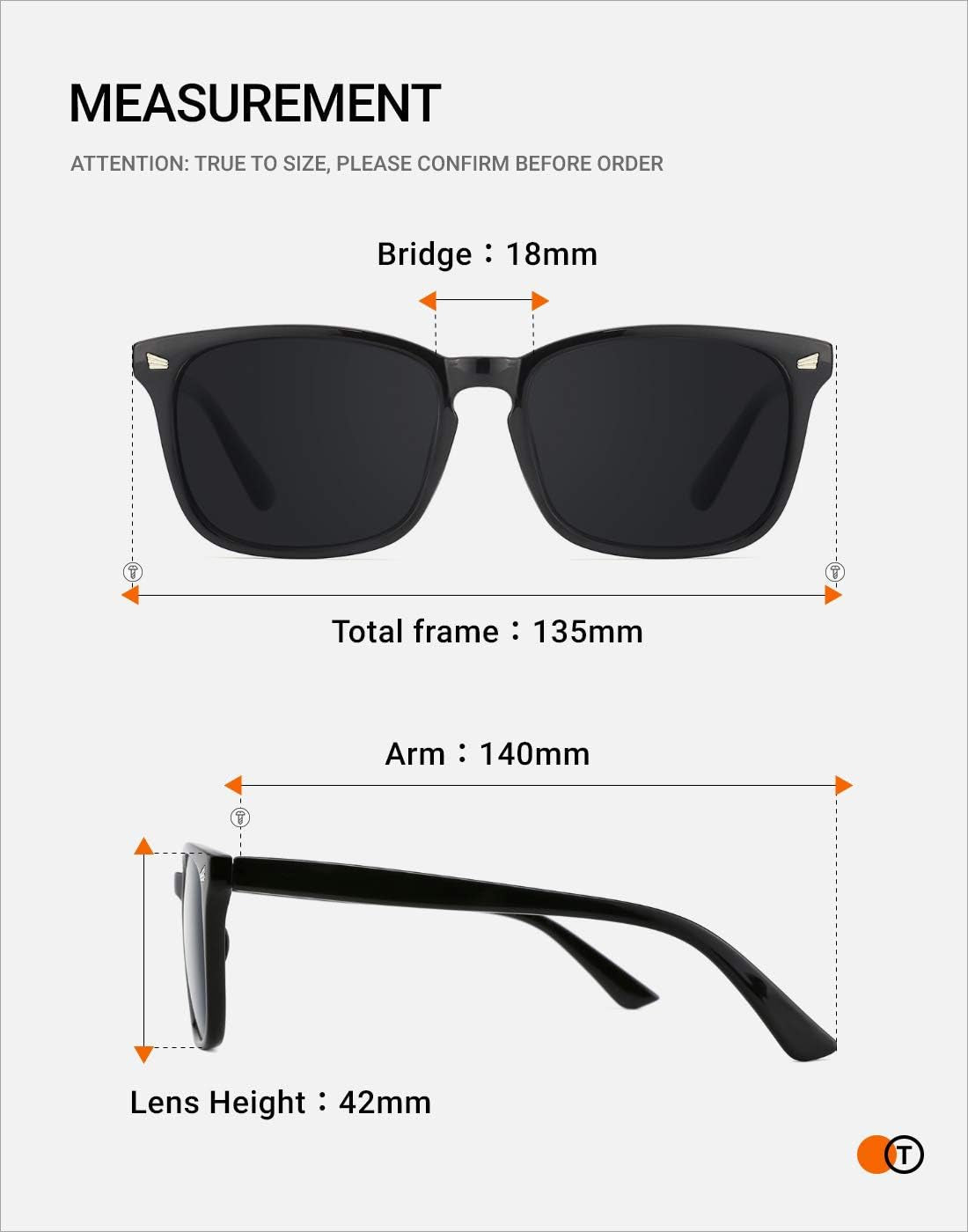 Polarized Sunglasses for Womens and Mens,Classic Square Frames Shades for UV Protection, Stylish and Trendy Sunnies