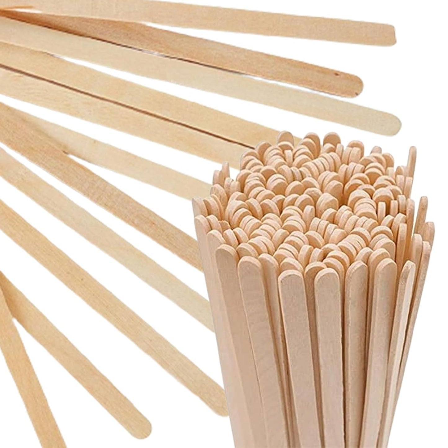 Premium Wooden Coffee Stirrer Sticks, Thick Birch Wood 1000 Count, 5.5" Inches. Eco-Friendly Wooden Stirrers (5.5Inches / 1000PC)