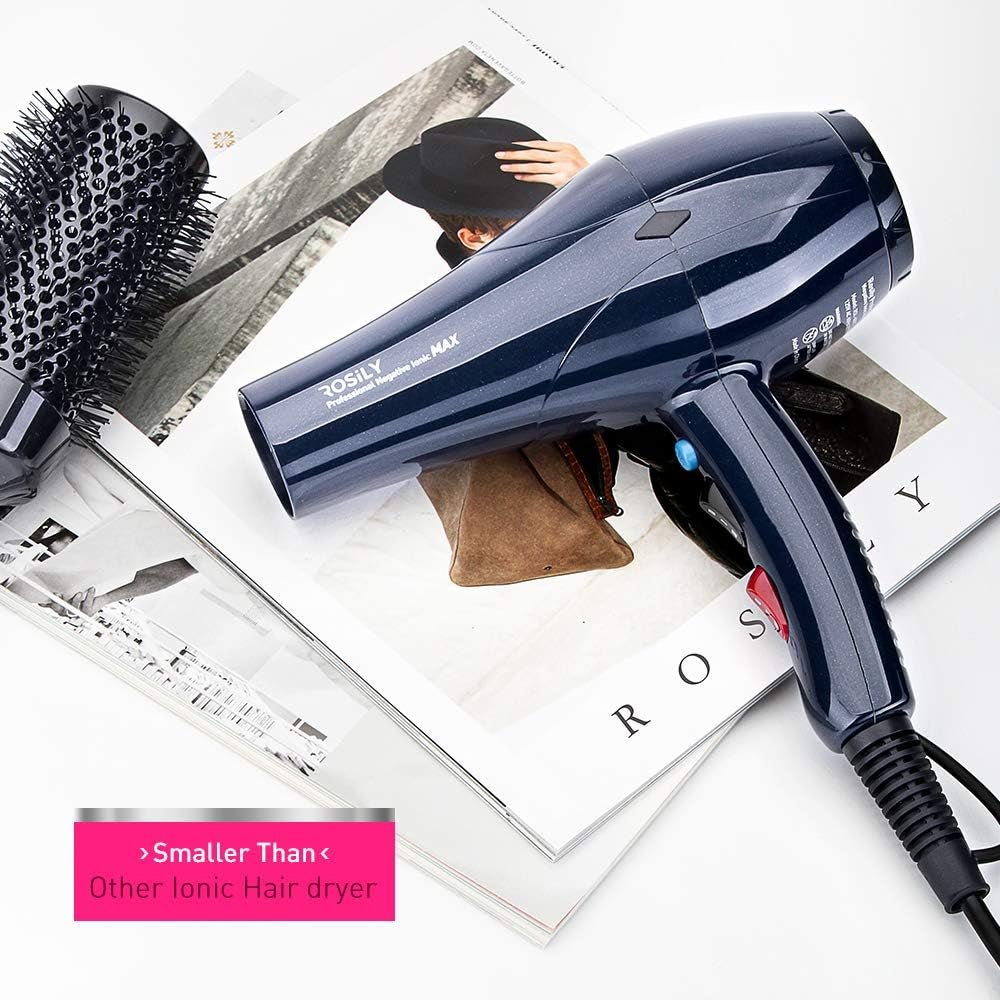 Professional 2200W Ionic Ceramic Hair Dryer | Fast Drying Salon Quality Blow Dryer with Nozzle Attachments for Smooth Shine and Silky Hair | Extra Long Cord and Faster Drying Time