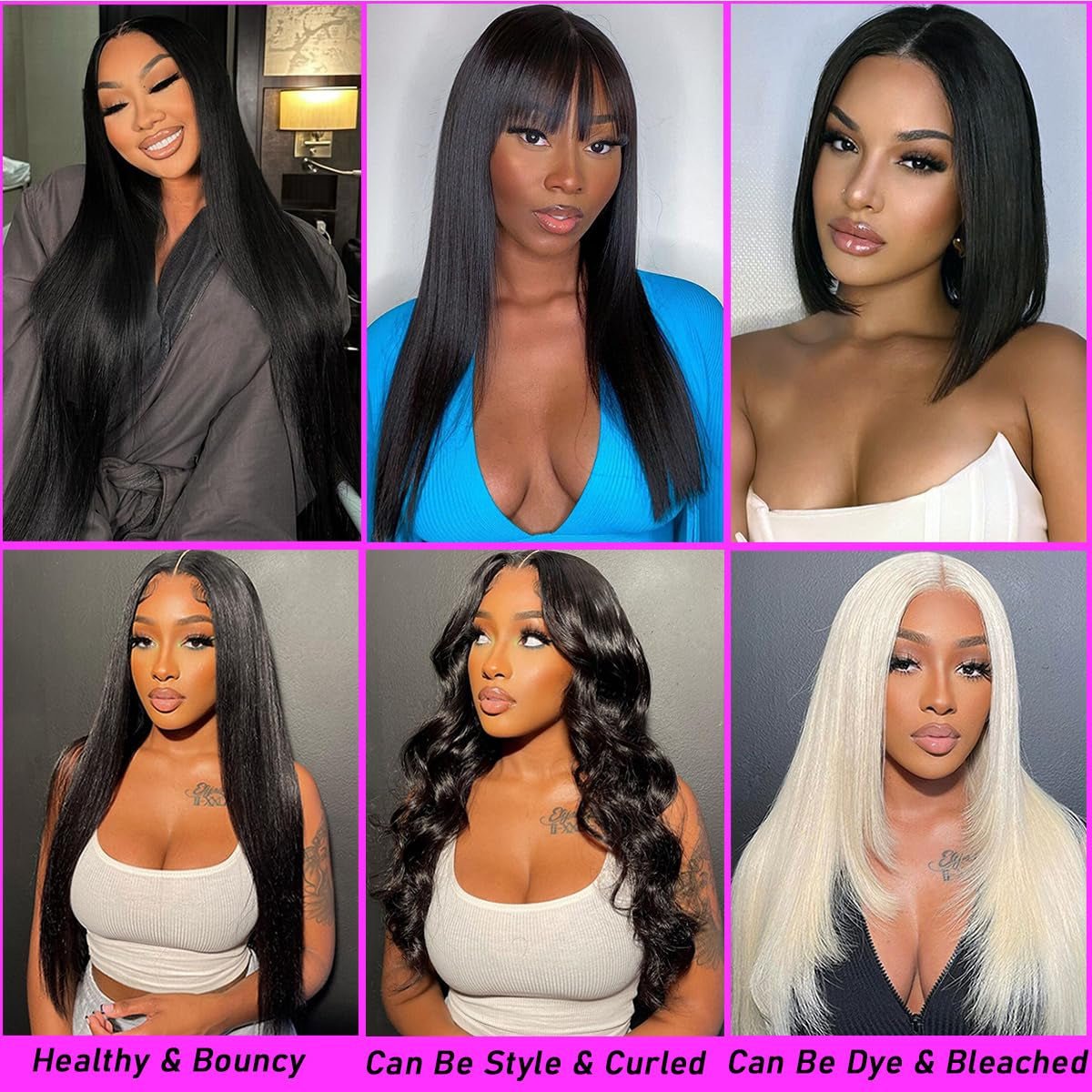 Straight Bundles Human Hair 18 20 22 Inch 100% Unprocessed Brazilian Virgin Straight Human Hair Bundles 12A Natural Black Remy Hair Extensions for Women