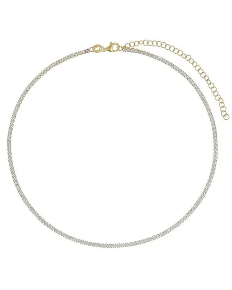 Tennis Gold Choker,Choker Gold Necklace ,Dainty Choker ,Trendy Choker ,Fashion Gold Choker,Silver Gold Necklace,Gold Choker, Women