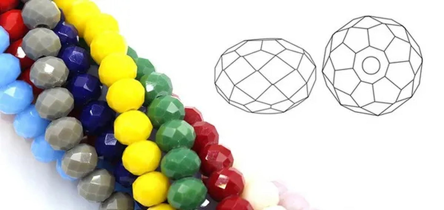 Transparent Sapphire Blue Crystal Beads Faceted Crystal Beads Faceted Crystal Rondelle Beads Beads Faceted Crystal Rondelles