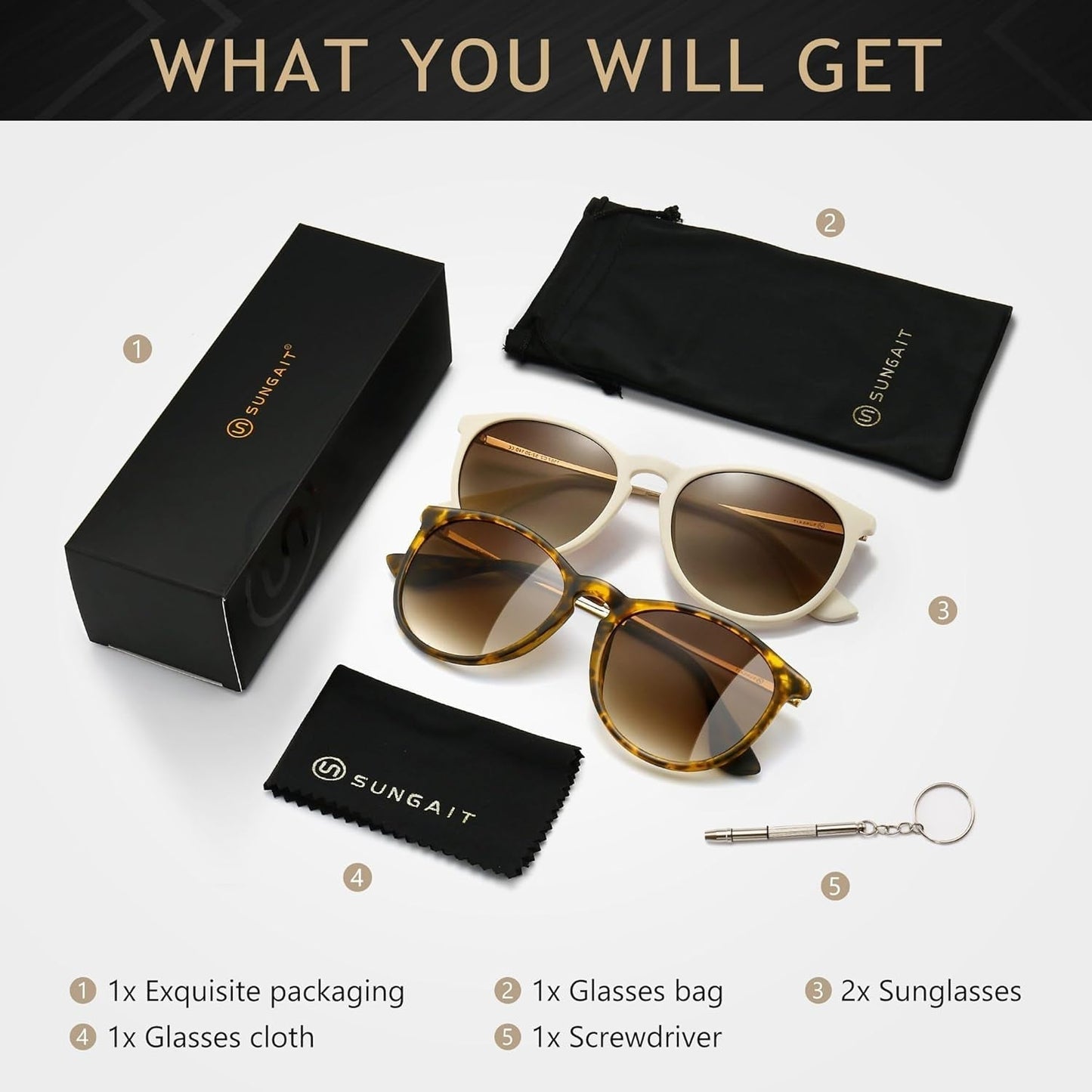 Vintage round Sunglasses for Women Men Classic Retro Designer Style