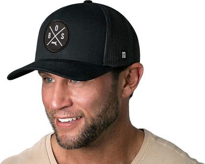 State City Trucker Hat for Men & Women, Adjustable Baseball Hat, Mesh Snapback, Sturdy Outdoor Black Golf Hat