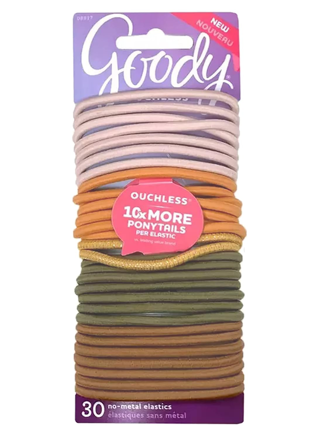 Womens Ouchless Braided Elastics Ties - 30 Count, Primal Neutrals - 4MM for Medium Hair - Pain-Free Hair Accessories for Women Perfect for Long Lasting Braids, Ponytails and More - WORLD TIME VISITS