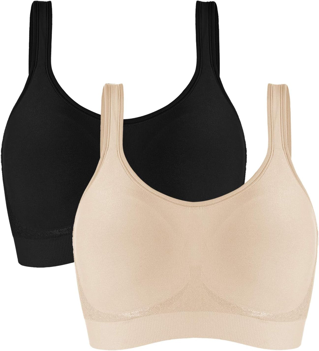 Women'S Wirefree Bras Seamless Full Coverage plus Size Sports Bra for Sleeping Yoga Workout Everyday Wear Bralette
