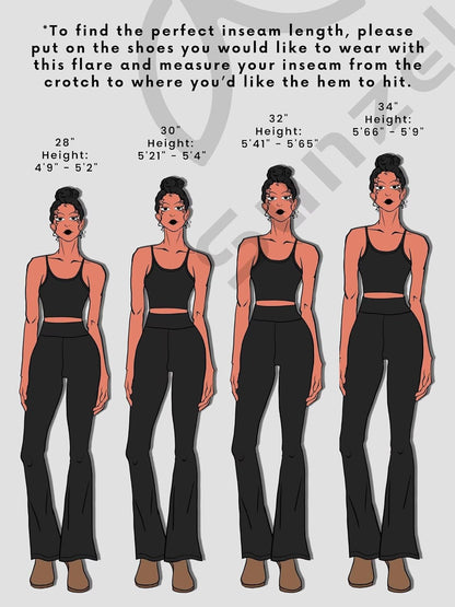 Womens Flare Leggings No Front Seam Flare Yoga Pants with Tummy Control Crossover High Waist and Wide Leg