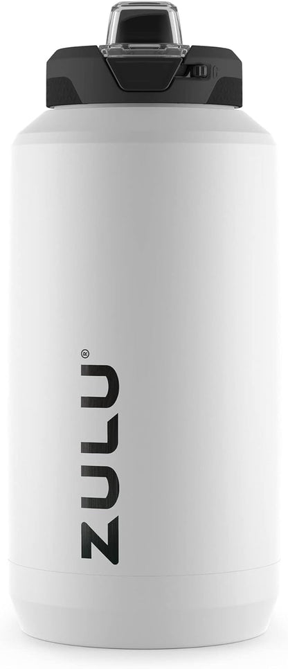 Goals Vacuum Insulated Large Capacity Stainless Steel Water Bottle | Reusable Jug Thermoses with Carry Handle | Leak-Proof Lid | Perfect for Travel, Workout, Gym, Hiking, Camping | 64Oz, 101Oz - WORLD TIME VISITS