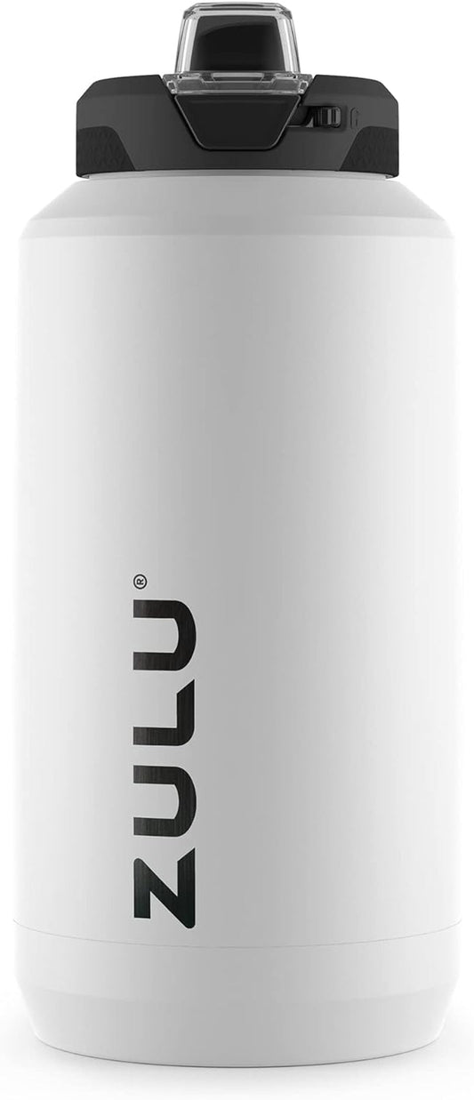 Goals Vacuum Insulated Large Capacity Stainless Steel Water Bottle | Reusable Jug Thermoses with Carry Handle | Leak-Proof Lid | Perfect for Travel, Workout, Gym, Hiking, Camping | 64Oz, 101Oz - WORLD TIME VISITS
