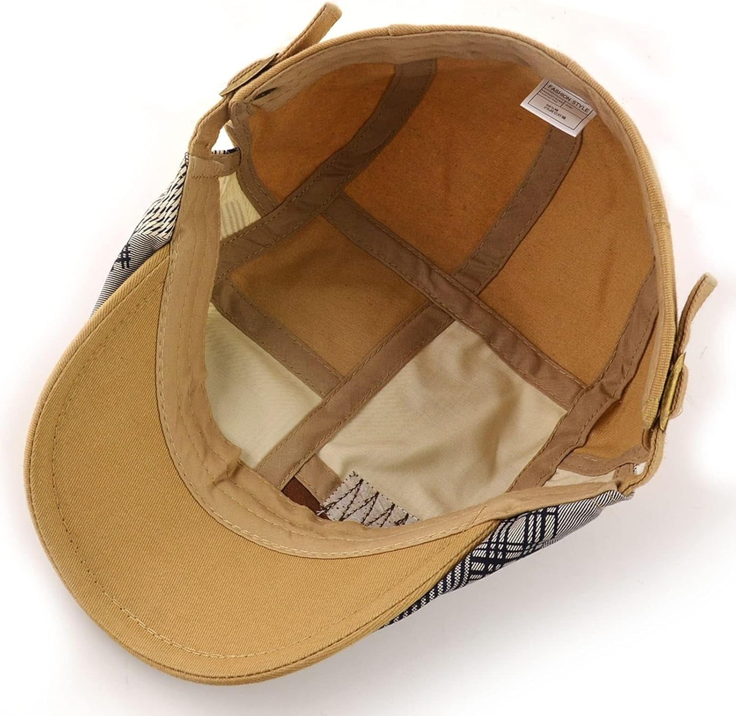 Men'S Beret Hat Cotton Buckle Adjustable Newsboy Hats Cabbie Gatsby Cap
