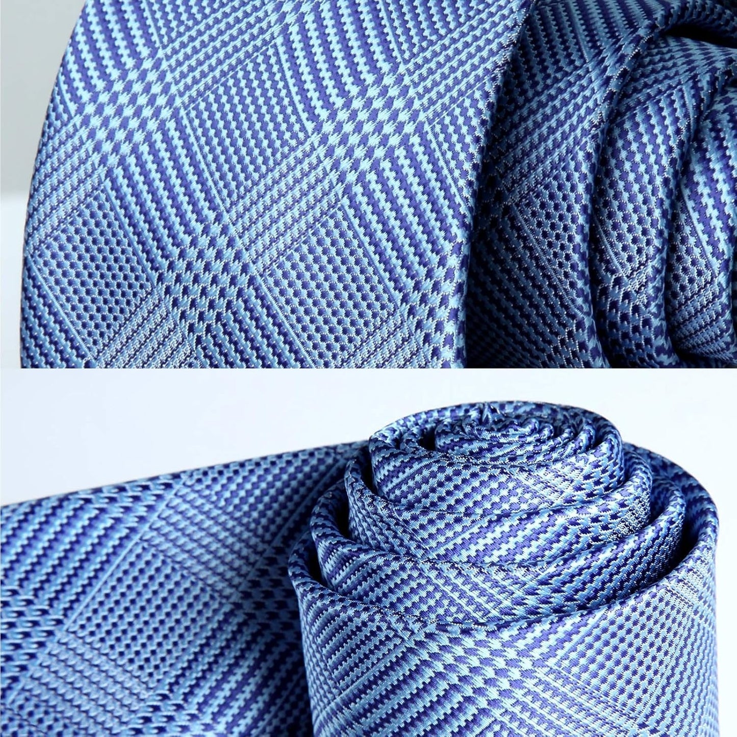 Mens Ties Set 5PCS Collection Tie with Pocket Sqaure Formal Business Necktie Present Box Neckties Set for Men