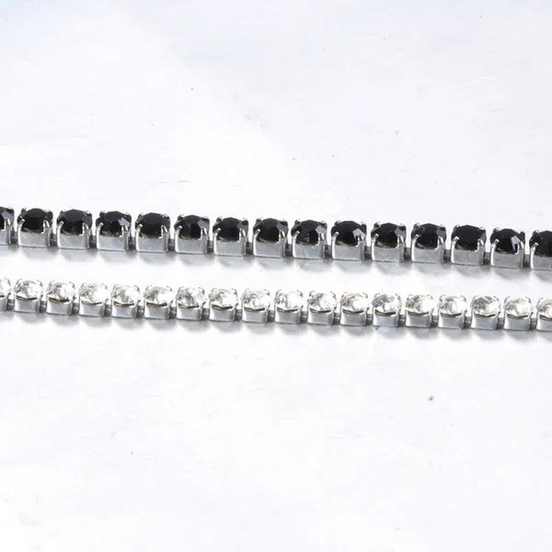 Stainless Steel Bracelets Fashion Gold Silver Color Trendy Women Bracelets Brief Grade Quality Zircon Tennis Chain Bracelets