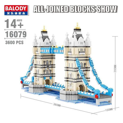 World Architecture Building Blocks Set Landmarks Diamond Blocks Toys (Height 20-40cm) Saint Basil's Cathedral, Big Ben, Taj Mahal, White House, Louvre Museum, Arc de Triomphe, London Bridge