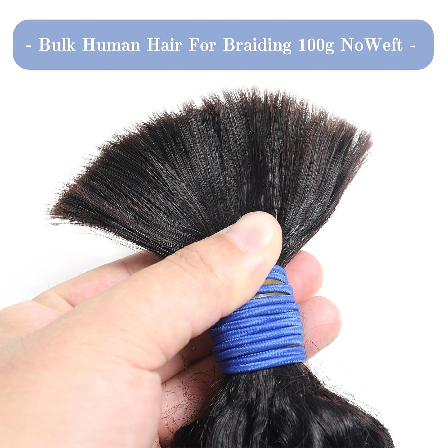 Deep Wave Bulk Human Hair for Braiding No Weft 100G (One Bundles) 100% Unprocessed Brazilian Virgin Human Hair Extensions Human Braiding Hair for Micro Braids Wet and Wavy Curly Deep Bulk 18 Inch
