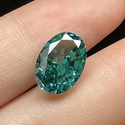 10X14Mm Paraiba Color Ice Cut Oval Shape Cubic Zirconia Stone Loose CZ Stone Synthetic Gems Loose Beads