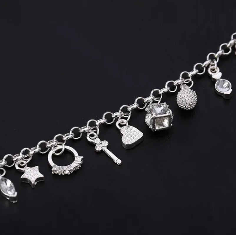 Fashion Jewelry 925 Silver Chain Bracelets for Men or Women