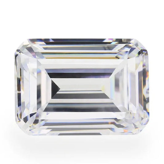 Loose Cubic Zirconia Stone White DF Color Octagon Shape Emerald Cut