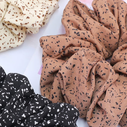 Extra Large Scrunchies for Women'S Hair, Premium Satin Soft Jumbo Scrunchy, XL 6 Inch Big Elastic Thick Band Hair Accessories, 4 Pack, Dots